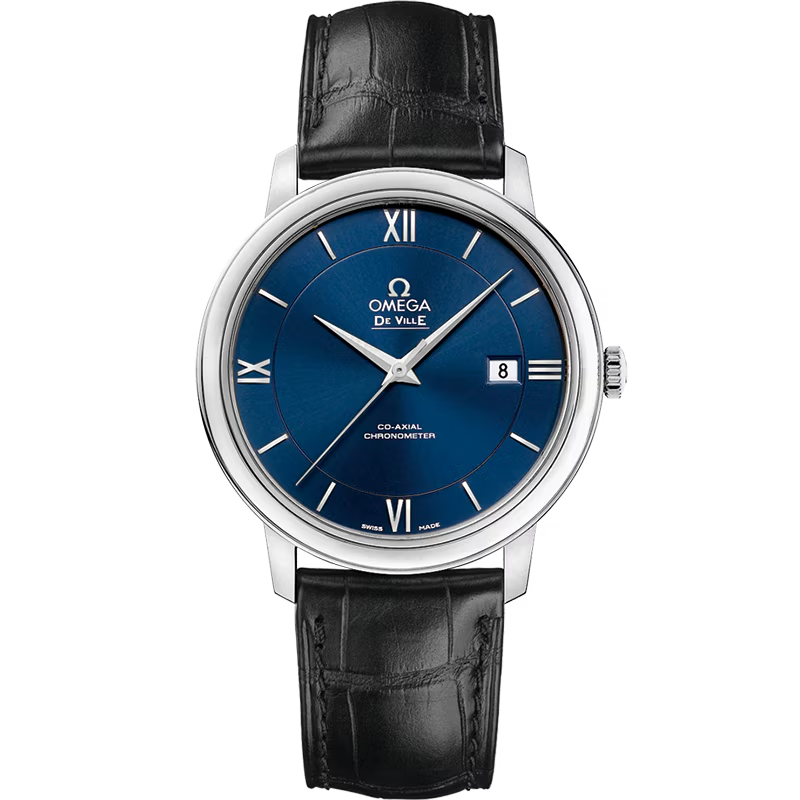 Omega De Ville Prestige Steel on Leather Strap