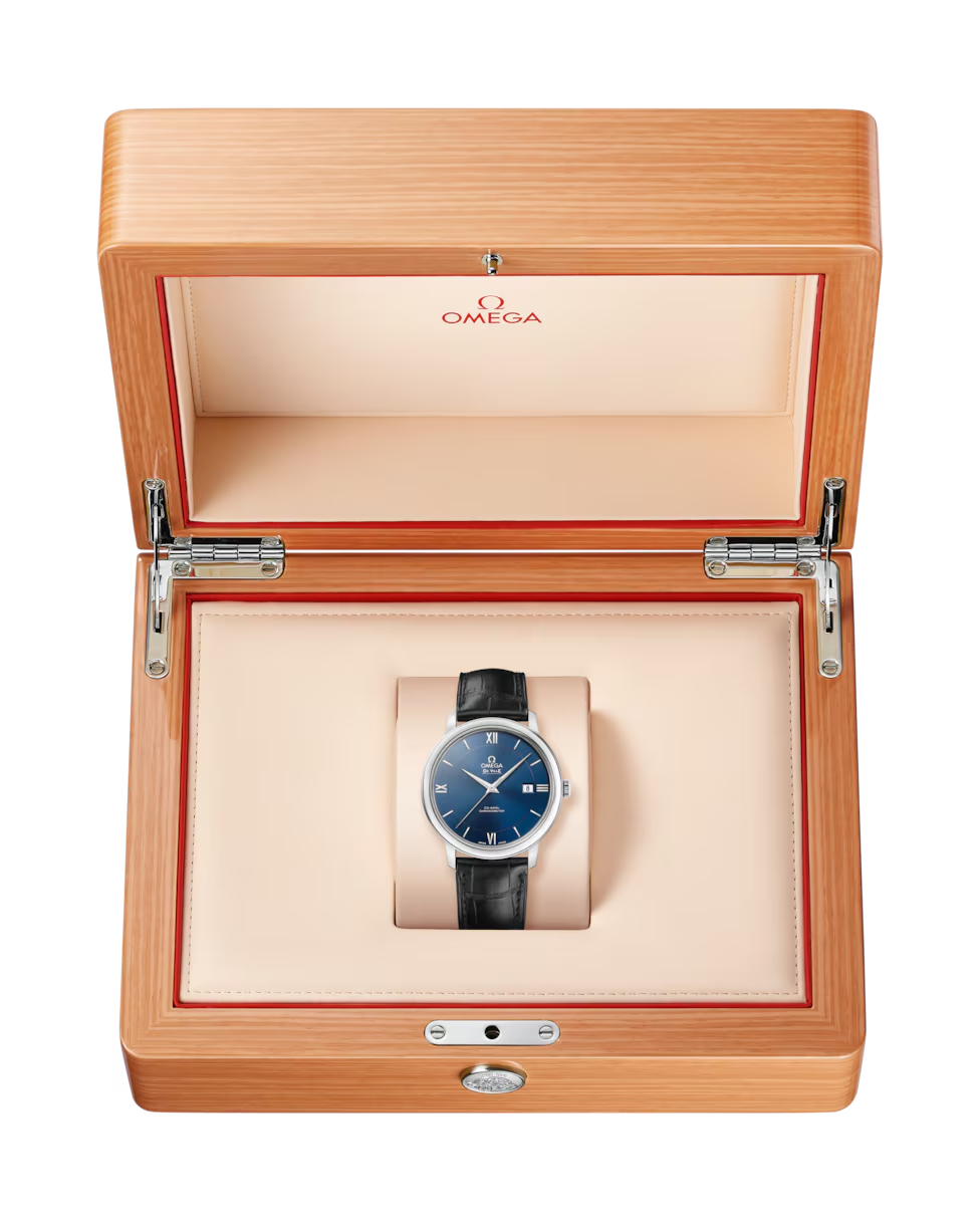 Omega De Ville Prestige Steel on Leather Strap